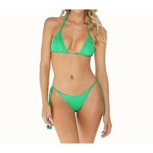 NEW PQ SWIM women's matcha mila triangle top in green
